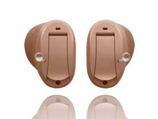 A pair of completely in the ear canal (CIC) hearing aids