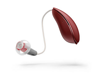 A receiver in the ear (RITE) hearing aid